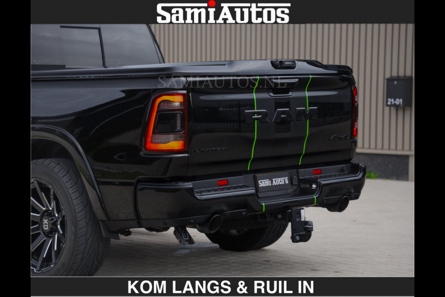 Dodge Ram LIMITED 5.7 V8 HEMI | TOP STAAT | BOM VOL | HUD | LUCHTVERING | STRIPING | BREDE WIELEN | OPEN UITLAAT KLEP | ADAPTIVE | PANO |  CREW CAB | DUBBELE CABINE | 5 PERSOONS |