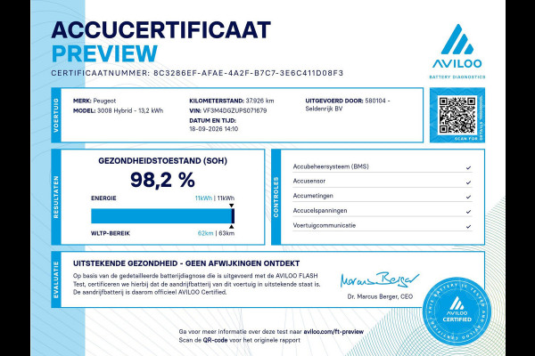 Peugeot 3008 1.6 HYbrid 225 Allure Pack Business SOG 98,2% | Navigatie | Dodehoek ASS | Apple Carplay | Camera |