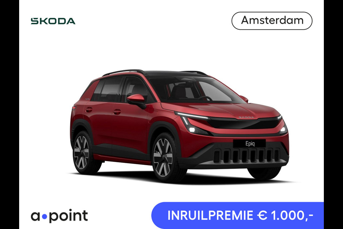 Škoda Epiq Business Launch Edition 56 kWh 211 pk | Interieur 'Suite' | Light & View Pakket | Panorama Dak | Trekhaak | Velgen: 19" lichtmetalen velgen Lark, zwart