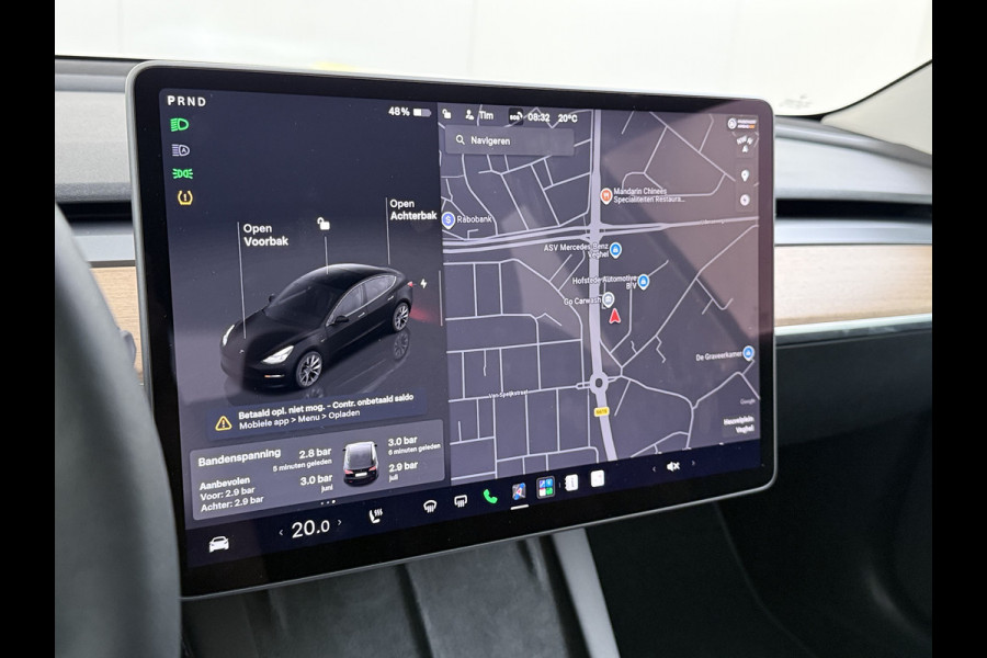 Tesla Model 3 RWD 60kWh Warmtepomp LFP-Accu SOH 91% Traffic Aware Cruise Control+Autom.Sturen Camera's Navi Ecc Stoel+Stuurverwarming Elek.Ach Lmv 19" AMD Ryzen™ Elek.Stoelen+Memory Isofix Regen-Lichtsensor 1e Eigenaar Origineel Nederlandse Auto