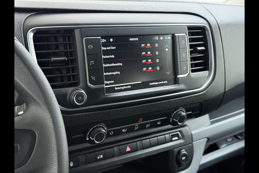 Opel Vivaro 2.0CDTI 123PK Euro 6 L2H1 3-Persoons Imperiaal Trekhaak 360°Camera Navi Apple Carplay Android Auto Airco Cruise Control Betonplex Vloer Kasteninbouw Wandbetimmering 2.500KG Trekgewicht 1e Eigenaar