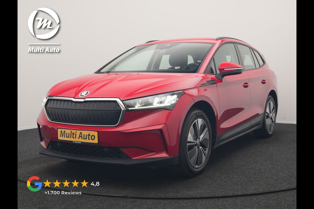 Škoda ENYAQ iV 50 Comfort 55 kWh Dealer O.H INCL BTW | Adaptive Cruise | Camera | Crystal LED | Apple Carplay | Sportstoelen Verwarmd | BLIS | Virtual | Navigatie | DAB | 19"L.M |