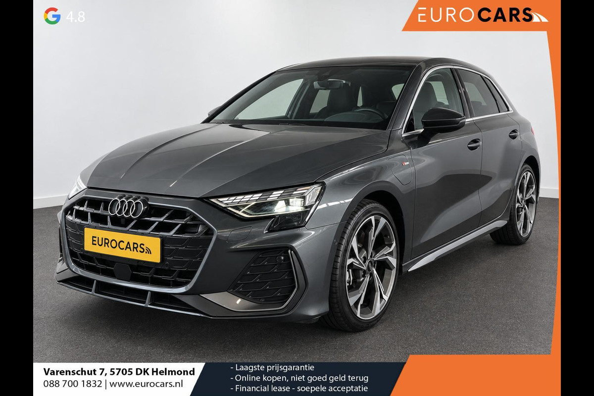 Audi A3 Sportback 40 TFSI e 204pk Automaat S-Line edition Comfort pakket Plus Lichtmetalen Velgen 18" Matrix Led Parkeer sensoren Camera Cruise Control Adaptive Navigatie Apple Carplay/Android Auto