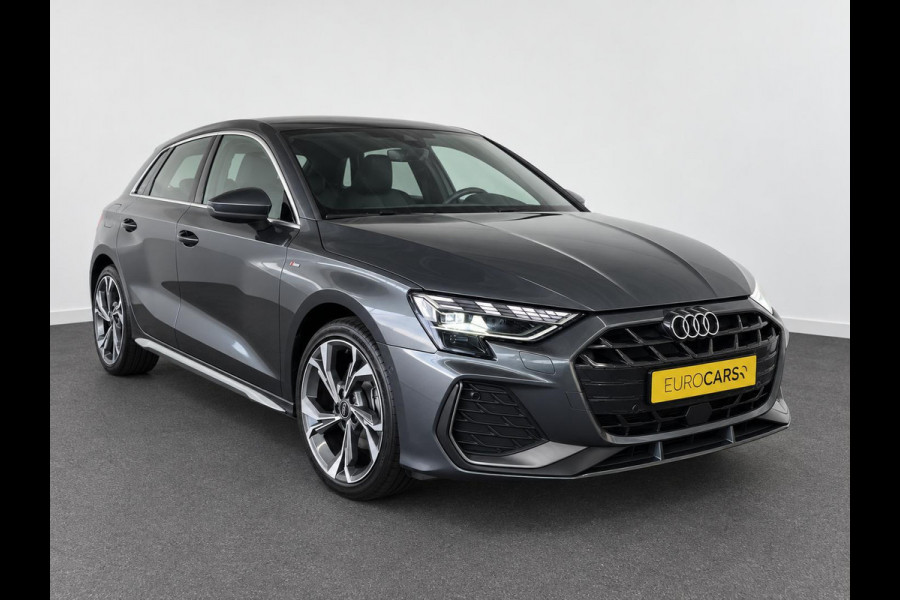 Audi A3 Sportback 40 TFSI e 204pk Automaat S-Line edition Comfort pakket Plus Lichtmetalen Velgen 18" Matrix Led Parkeer sensoren Camera Cruise Control Adaptive Navigatie Apple Carplay/Android Auto