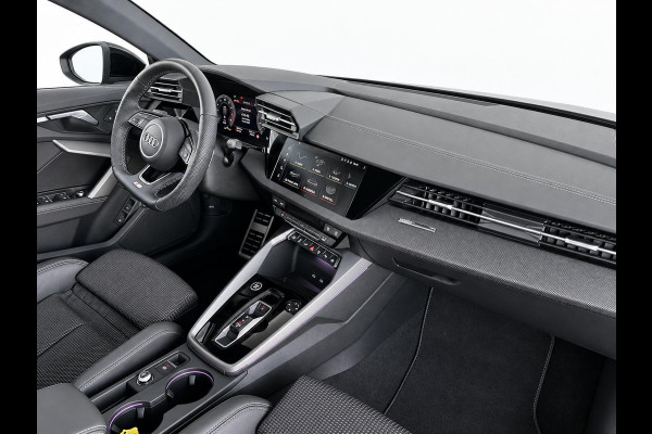 Audi A3 Sportback 40 TFSI e 204pk Automaat S-Line edition Comfort pakket Plus Lichtmetalen Velgen 18" Matrix Led Parkeer sensoren Camera Cruise Control Adaptive Navigatie Apple Carplay/Android Auto