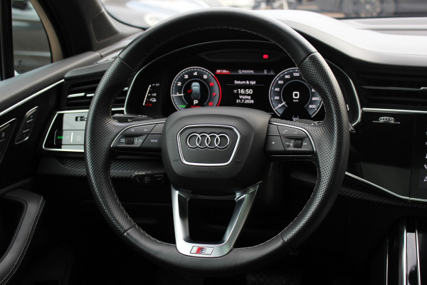 Audi Q7 60 TFSI e quattro Competition / SoH 91,5% / Trekhaak / Panoramadak / 360Camera / Head-up / Softclose / Luchtvering / 22'' / Keyless / Matrix LED / Carbon intr. / Stoelventilatie+Verwarming / Stuurverwarming / Bose / Dodeh