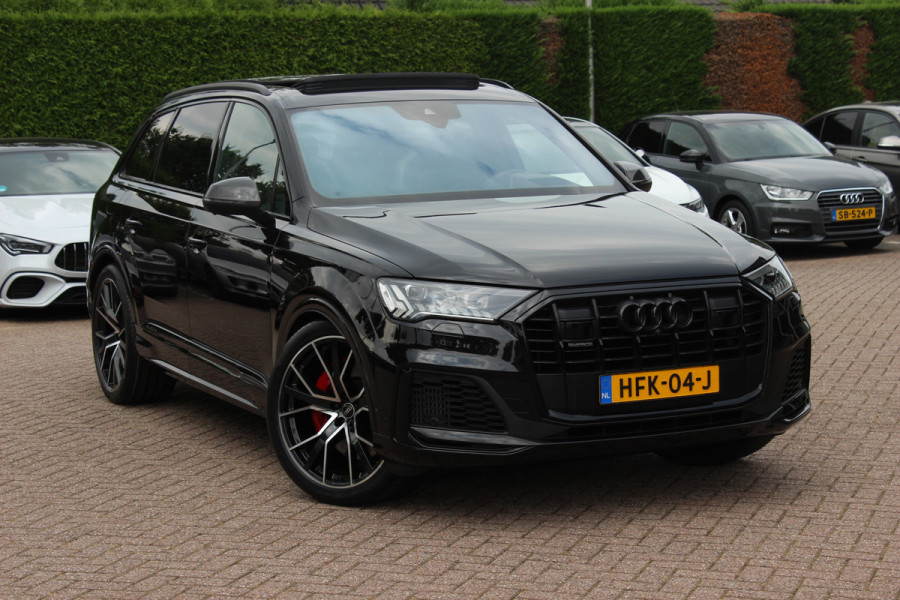 Audi Q7 60 TFSI e quattro Competition / SoH 91,5% / Trekhaak / Panoramadak / 360Camera / Head-up / Softclose / Luchtvering / 22'' / Keyless / Matrix LED / Carbon intr. / Stoelventilatie+Verwarming / Stuurverwarming / Bose / Dodeh
