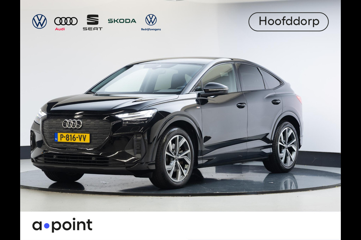 Audi Q4 Sportback e-tron 40 Launch edition Advanced 77 kWh 204 pk | SOH 96,17% | Navigatie | Warmtepomp | Parkeersensoren | Achteruitrijcamera | Adaptieve cruise control | Matrix LED koplampen |