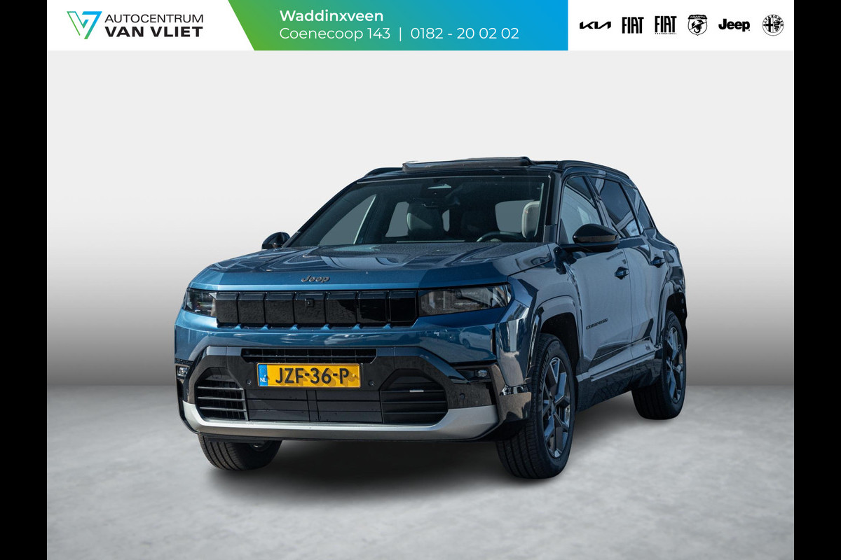 Jeep Compass 1.2 e-Hybrid First Edition | Adapt. Cruise | Schuif/Kanteldak | Camera | Carplay | 18" | Elektr. A-Klep | Navi | Winter Pack