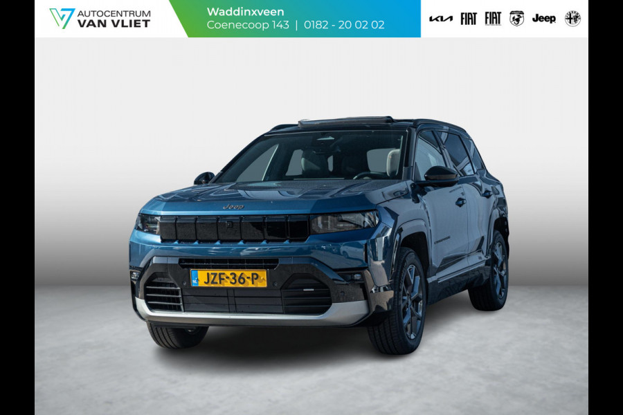 Jeep Compass 1.2 e-Hybrid First Edition | Adapt. Cruise | Schuif/Kanteldak | Camera | Carplay | 18" | Elektr. A-Klep | Navi | Winter Pack