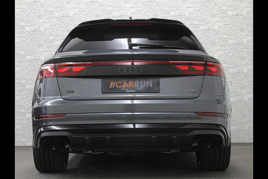 Audi Q8 60e Competition 490pk | 4WS | Massage | Carbon | Ventilatie | Valcona Leder+ Pakket | B&O Sound | 23'' | Alcantara hemel | Head-Up | Soft-Close | Panorama | 2x Memory | Trekhaak | Keyless-Entry | Luchtvering | Nieuw | Fabrieksgarantie.