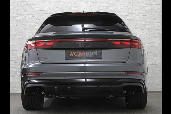 Audi Q8 60e Competition 490pk | 4WS | Massage | Carbon | Ventilatie | Valcona Leder+ Pakket | B&O Sound | 23'' | Alcantara hemel | Head-Up | Soft-Close | Panorama | 2x Memory | Trekhaak | Keyless-Entry | Luchtvering | Nieuw | Fabrieksgarantie.