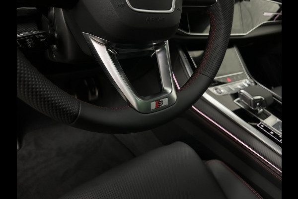 Audi Q8 60e Competition 490pk | 4WS | Massage | Carbon | Ventilatie | Valcona Leder+ Pakket | B&O Sound | 23'' | Alcantara hemel | Head-Up | Soft-Close | Panorama | 2x Memory | Trekhaak | Keyless-Entry | Luchtvering | Nieuw | Fabrieksgarantie.