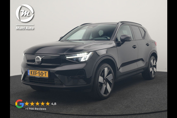 Volvo XC40 Recharge P8 AWD Twin Ultimate 408pk Dealer O.H | Trekhaak Af Fabriek | Adaptive Cruise | Camera | Warmtepomp | Alcantara Sportstoelen Verwarmd | Keyless | Apple Carplay | Pilot Assist | BLIS | Navigatie | Virtual | DAB | 20"L.M |