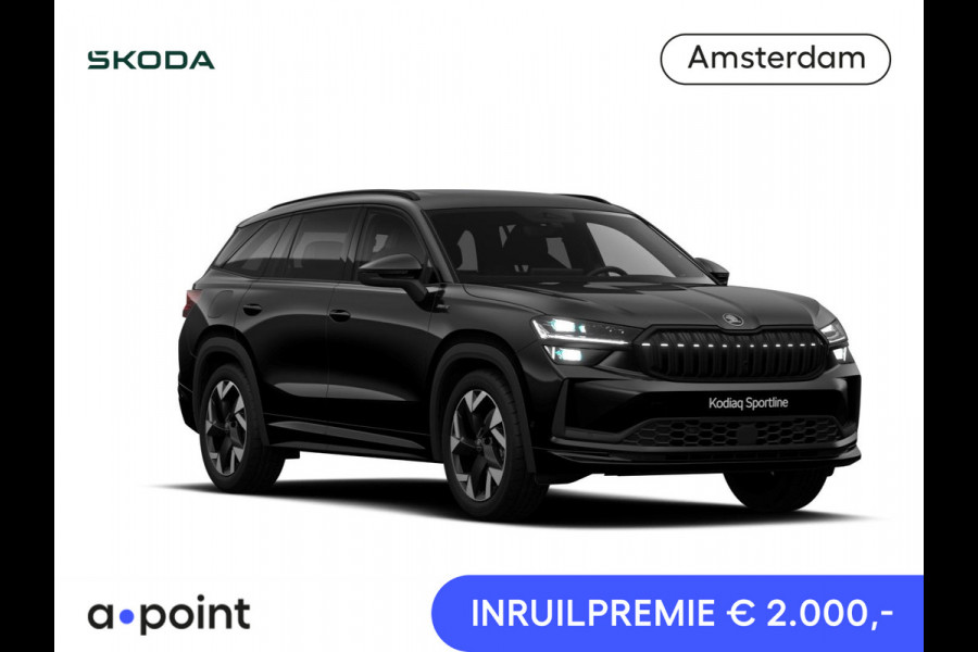 Škoda Kodiaq 1.5 TSI PHEV Sportline Limited 204 pk 6 versn. DSG | Comfort Pakket | Dynamic Chassis Control Pakket | Panorama Dak | Head-up display | Parkeer Pakket | Trekhaak | Winter Pakket