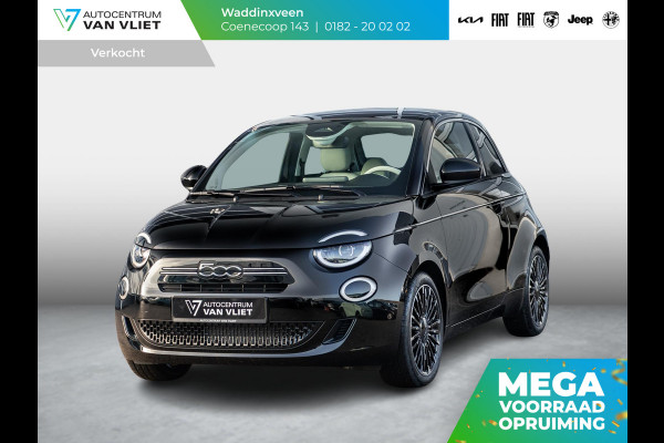 Fiat 500 Hybrid La Prima | Clima | LED | PDC | JBL Premium Audio | 17" | Camera | Canneloni Ivory/Piombo interieur