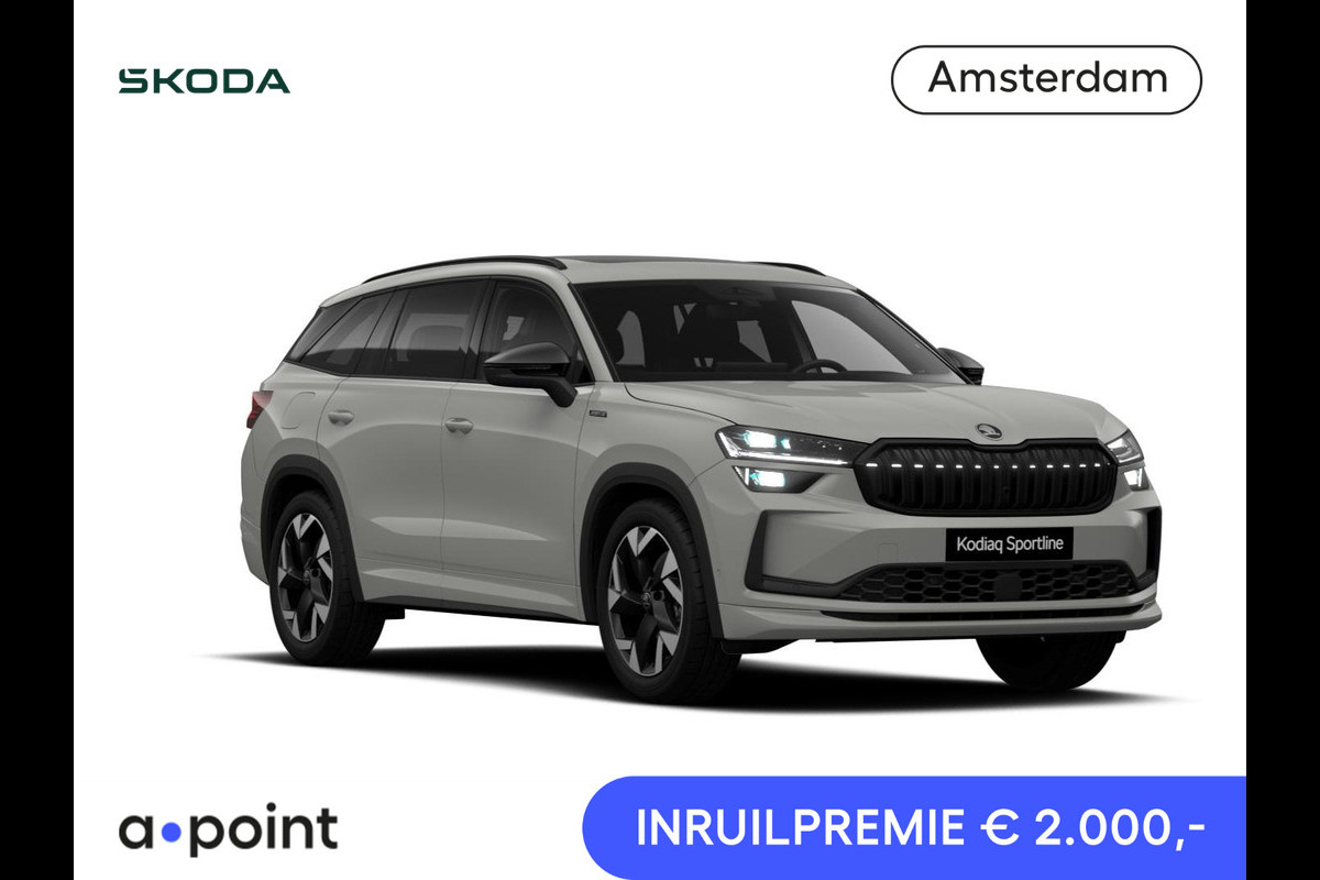 Škoda Kodiaq 1.5 TSI PHEV Sportline Limited 204 pk 6 versn. DSG | Comfort Pakket | Dynamic Chassis Control Pakket | Panorama Dak | Head-up display | Parkeer Pakket | Trekhaak | Winter Pakket