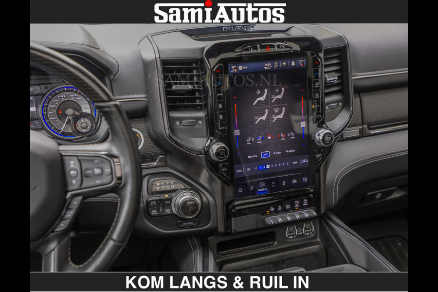 Dodge Ram BEAST | LIMITED 5.7 V8 HEMI | HUD | STRIPING | BREDE WIELEN | BLACK ON BLACK | LUCHTVERING | BOM VOL | DC | CREW CAB DUBBELE CABINE | 5 PERSOONS | GRIJSKENTEKEN |