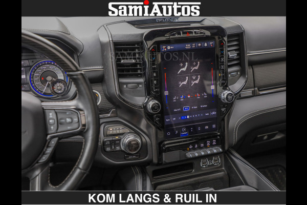 Dodge Ram BEAST | LIMITED 5.7 V8 HEMI | HUD | STRIPING | BREDE WIELEN | BLACK ON BLACK | LUCHTVERING | BOM VOL | DC | CREW CAB DUBBELE CABINE | 5 PERSOONS | GRIJSKENTEKEN |