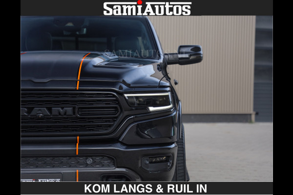 Dodge Ram BEAST | LIMITED 5.7 V8 HEMI | HUD | STRIPING | BREDE WIELEN | BLACK ON BLACK | LUCHTVERING | BOM VOL | DC | CREW CAB DUBBELE CABINE | 5 PERSOONS | GRIJSKENTEKEN |