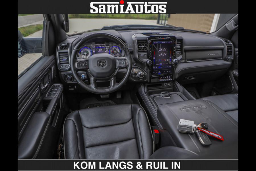 Dodge Ram BEAST | LIMITED 5.7 V8 HEMI | HUD | STRIPING | BREDE WIELEN | BLACK ON BLACK | LUCHTVERING | BOM VOL | DC | CREW CAB DUBBELE CABINE | 5 PERSOONS | GRIJSKENTEKEN |