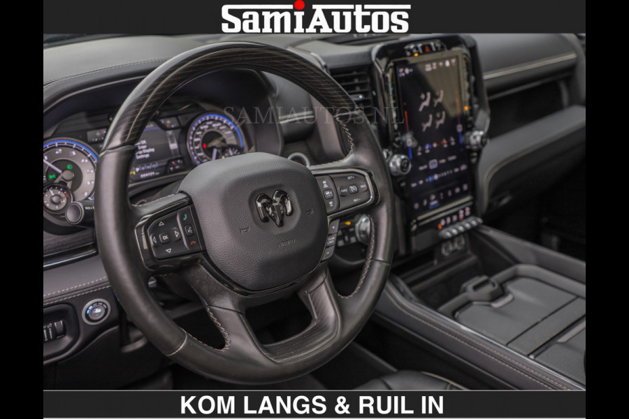 Dodge Ram BEAST | LIMITED 5.7 V8 HEMI | HUD | STRIPING | BREDE WIELEN | BLACK ON BLACK | LUCHTVERING | BOM VOL | DC | CREW CAB DUBBELE CABINE | 5 PERSOONS | GRIJSKENTEKEN |