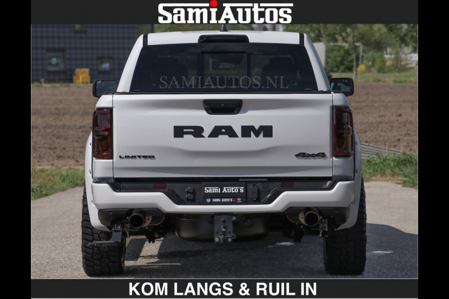 Dodge Ram LIMITED H.O 540 PK 706Nm | €84950,- excl | Massage + Full Option | De Meest Luxe en Volle Pick-Up in zijn Klasse | Comfortabele Dubbele Cabine met Royale 5 Zitplaatsen | BPM vrij | Nu Leverbaar uit Voorraad | Voorraad Nr 2336 - 7700 | De specialist in Amerikaanse pick‑ups in Nederland en Europa.