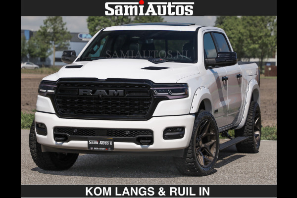 Dodge Ram LIMITED H.O 540 PK 706Nm | €84950,- excl | Massage + Full Option | De Meest Luxe en Volle Pick-Up in zijn Klasse | Comfortabele Dubbele Cabine met Royale 5 Zitplaatsen | BPM vrij | Nu Leverbaar uit Voorraad | Voorraad Nr 2336 - 7700 | De specialist in Amerikaanse pick‑ups in Nederland en Europa.