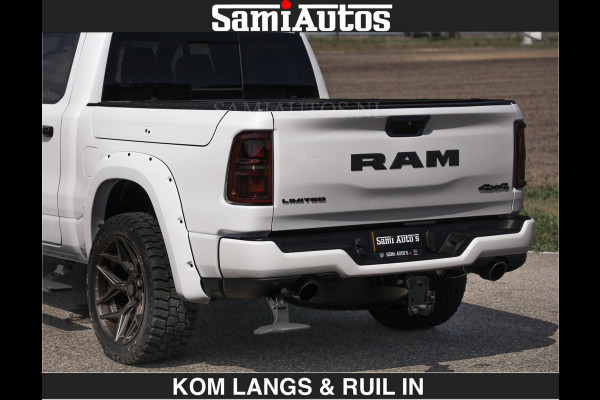 Dodge Ram LIMITED H.O 540 PK 706Nm | €84950,- excl | Massage + Full Option | De Meest Luxe en Volle Pick-Up in zijn Klasse | Comfortabele Dubbele Cabine met Royale 5 Zitplaatsen | BPM vrij | Nu Leverbaar uit Voorraad | Voorraad Nr 2336 - 7700 | De specialist in Amerikaanse pick‑ups in Nederland en Europa.