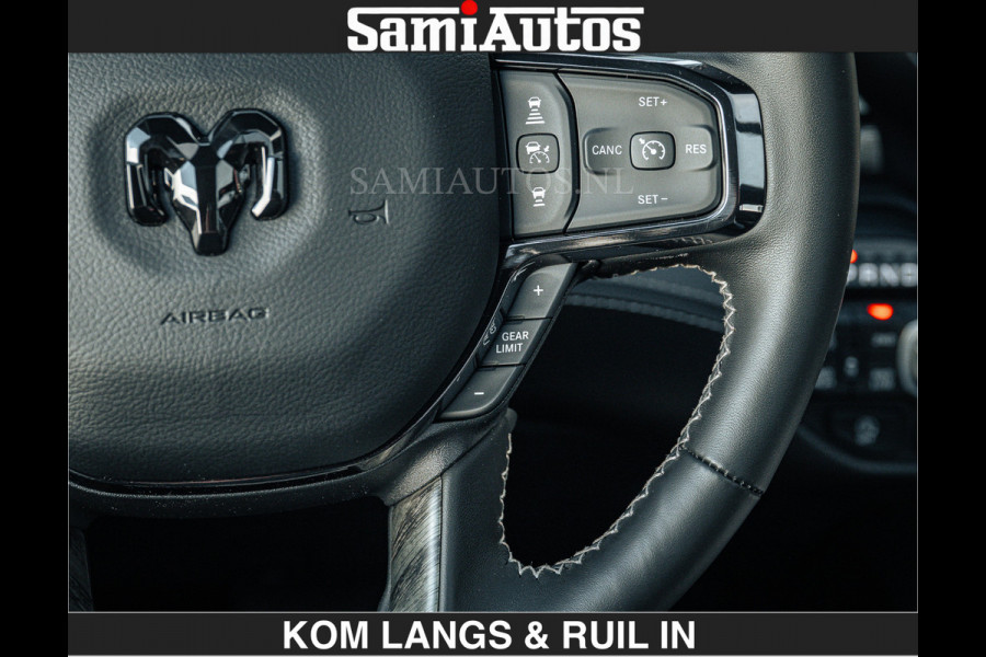 Dodge Ram LIMITED H.O 540 PK 706Nm | €84950,- excl | Massage + Full Option | De Meest Luxe en Volle Pick-Up in zijn Klasse | Comfortabele Dubbele Cabine met Royale 5 Zitplaatsen | BPM vrij | Nu Leverbaar uit Voorraad | Voorraad Nr 2336 - 7700 | De specialist in Amerikaanse pick‑ups in Nederland en Europa.
