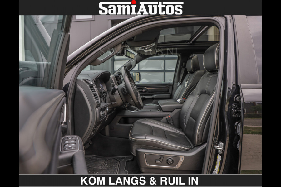 Dodge Ram BEAST | LIMITED 5.7 V8 HEMI | HUD | STRIPING | BREDE WIELEN | BLACK ON BLACK | LUCHTVERING | BOM VOL | DC | CREW CAB DUBBELE CABINE | 5 PERSOONS | GRIJSKENTEKEN |