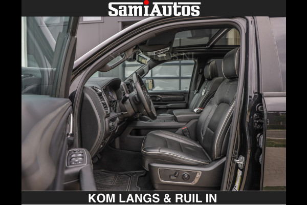 Dodge Ram BEAST | LIMITED 5.7 V8 HEMI | HUD | STRIPING | BREDE WIELEN | BLACK ON BLACK | LUCHTVERING | BOM VOL | DC | CREW CAB DUBBELE CABINE | 5 PERSOONS | GRIJSKENTEKEN |