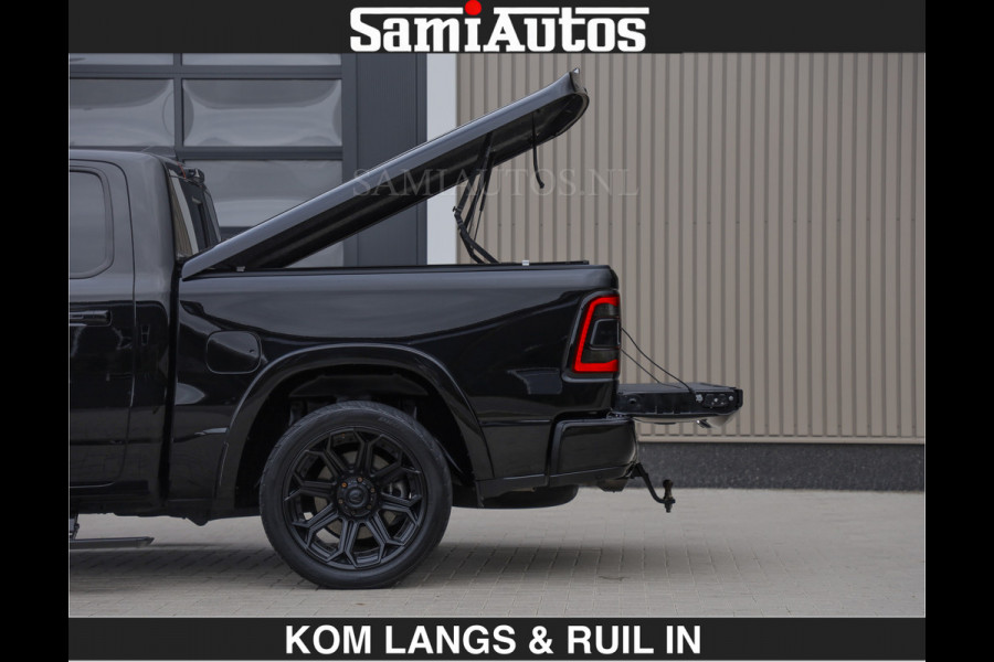 Dodge Ram BEAST | LIMITED 5.7 V8 HEMI | HUD | STRIPING | BREDE WIELEN | BLACK ON BLACK | LUCHTVERING | BOM VOL | DC | CREW CAB DUBBELE CABINE | 5 PERSOONS | GRIJSKENTEKEN |