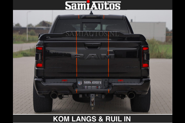 Dodge Ram BEAST | LIMITED 5.7 V8 HEMI | HUD | STRIPING | BREDE WIELEN | BLACK ON BLACK | LUCHTVERING | BOM VOL | DC | CREW CAB DUBBELE CABINE | 5 PERSOONS | GRIJSKENTEKEN |
