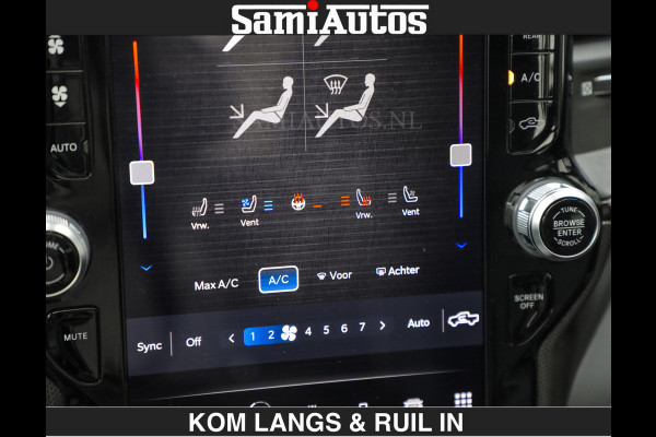 Dodge Ram BEAST | LIMITED 5.7 V8 HEMI | HUD | STRIPING | BREDE WIELEN | BLACK ON BLACK | LUCHTVERING | BOM VOL | DC | CREW CAB DUBBELE CABINE | 5 PERSOONS | GRIJSKENTEKEN |