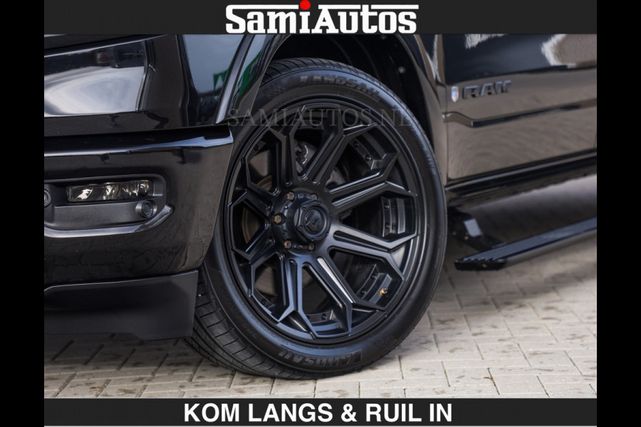 Dodge Ram BEAST | LIMITED 5.7 V8 HEMI | HUD | STRIPING | BREDE WIELEN | BLACK ON BLACK | LUCHTVERING | BOM VOL | DC | CREW CAB DUBBELE CABINE | 5 PERSOONS | GRIJSKENTEKEN |