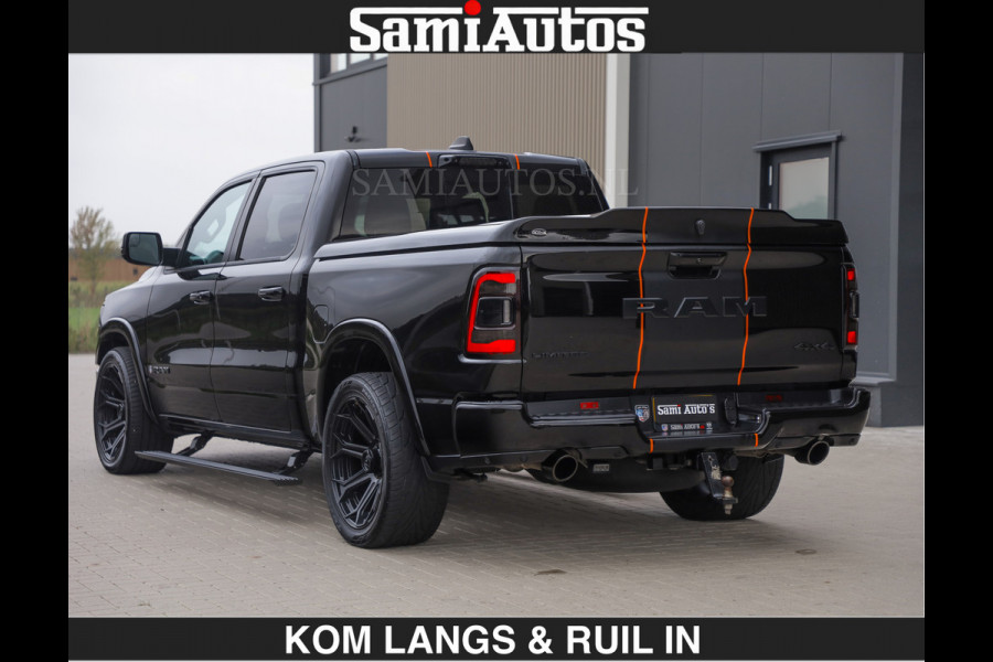 Dodge Ram BEAST | LIMITED 5.7 V8 HEMI | HUD | STRIPING | BREDE WIELEN | BLACK ON BLACK | LUCHTVERING | BOM VOL | DC | CREW CAB DUBBELE CABINE | 5 PERSOONS | GRIJSKENTEKEN |