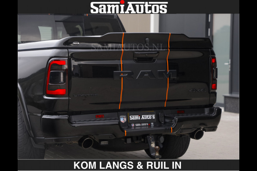 Dodge Ram BEAST | LIMITED 5.7 V8 HEMI | HUD | STRIPING | BREDE WIELEN | BLACK ON BLACK | LUCHTVERING | BOM VOL | DC | CREW CAB DUBBELE CABINE | 5 PERSOONS | GRIJSKENTEKEN |