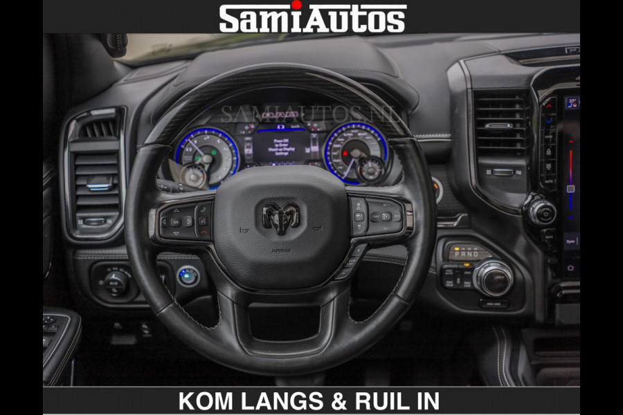 Dodge Ram BEAST | LIMITED 5.7 V8 HEMI | HUD | STRIPING | BREDE WIELEN | BLACK ON BLACK | LUCHTVERING | BOM VOL | DC | CREW CAB DUBBELE CABINE | 5 PERSOONS | GRIJSKENTEKEN |