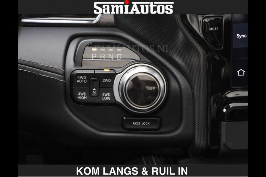 Dodge Ram BEAST | LIMITED 5.7 V8 HEMI | HUD | STRIPING | BREDE WIELEN | BLACK ON BLACK | LUCHTVERING | BOM VOL | DC | CREW CAB DUBBELE CABINE | 5 PERSOONS | GRIJSKENTEKEN |