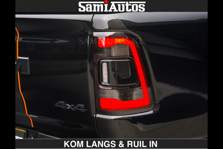 Dodge Ram BEAST | LIMITED 5.7 V8 HEMI | HUD | STRIPING | BREDE WIELEN | BLACK ON BLACK | LUCHTVERING | BOM VOL | DC | CREW CAB DUBBELE CABINE | 5 PERSOONS | GRIJSKENTEKEN |