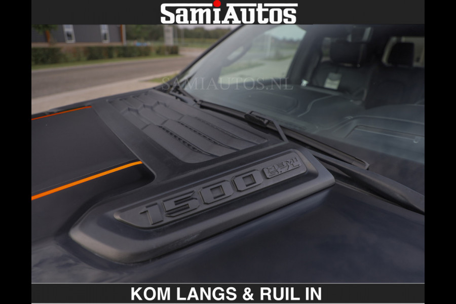Dodge Ram BEAST | LIMITED 5.7 V8 HEMI | HUD | STRIPING | BREDE WIELEN | BLACK ON BLACK | LUCHTVERING | BOM VOL | DC | CREW CAB DUBBELE CABINE | 5 PERSOONS | GRIJSKENTEKEN |