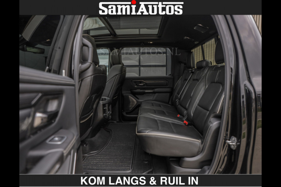 Dodge Ram BEAST | LIMITED 5.7 V8 HEMI | HUD | STRIPING | BREDE WIELEN | BLACK ON BLACK | LUCHTVERING | BOM VOL | DC | CREW CAB DUBBELE CABINE | 5 PERSOONS | GRIJSKENTEKEN |
