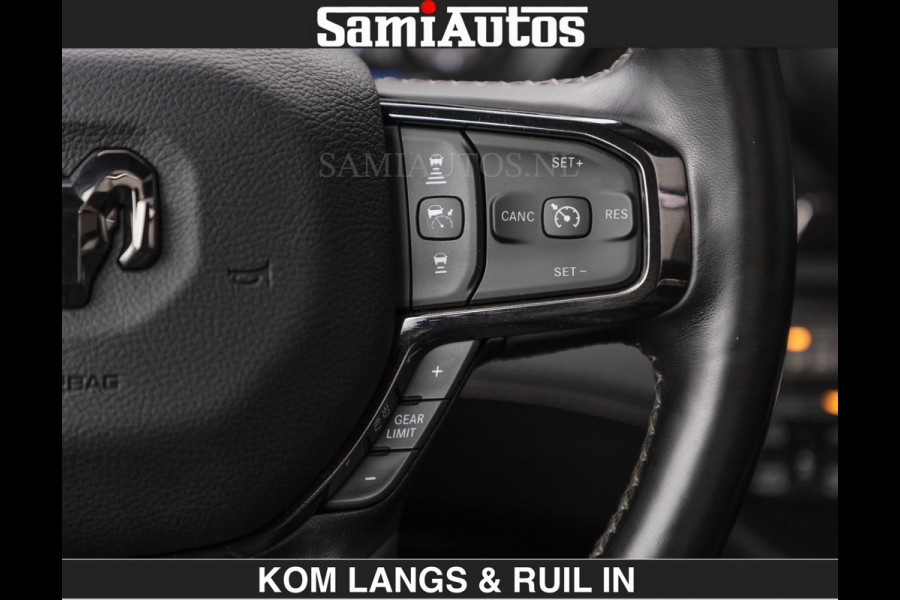 Dodge Ram BEAST | LIMITED 5.7 V8 HEMI | HUD | STRIPING | BREDE WIELEN | BLACK ON BLACK | LUCHTVERING | BOM VOL | DC | CREW CAB DUBBELE CABINE | 5 PERSOONS | GRIJSKENTEKEN |