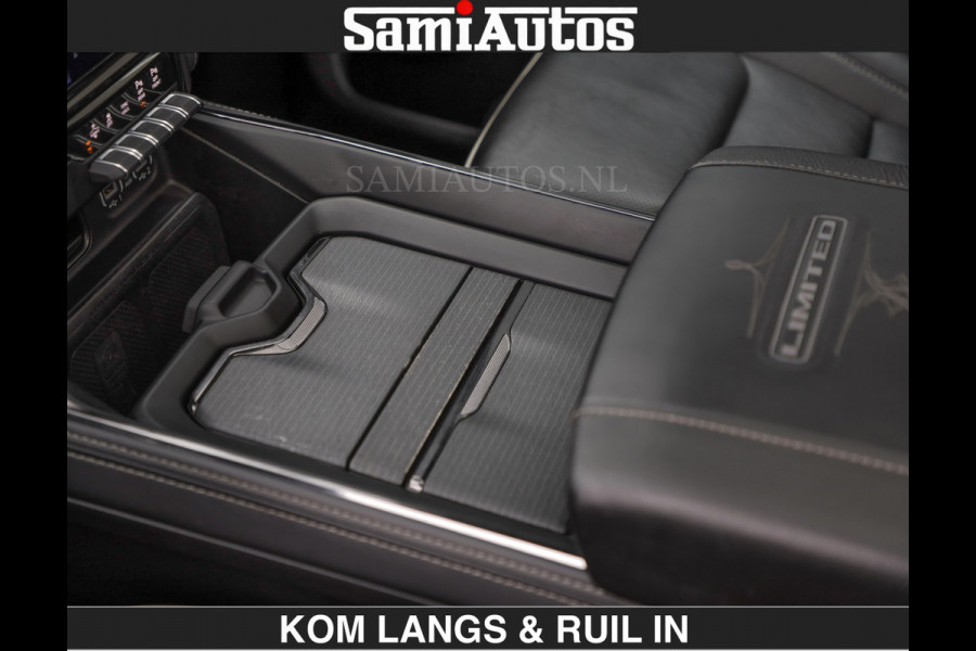 Dodge Ram BEAST | LIMITED 5.7 V8 HEMI | HUD | STRIPING | BREDE WIELEN | BLACK ON BLACK | LUCHTVERING | BOM VOL | DC | CREW CAB DUBBELE CABINE | 5 PERSOONS | GRIJSKENTEKEN |