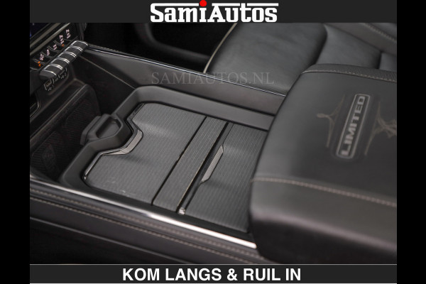 Dodge Ram BEAST | LIMITED 5.7 V8 HEMI | HUD | STRIPING | BREDE WIELEN | BLACK ON BLACK | LUCHTVERING | BOM VOL | DC | CREW CAB DUBBELE CABINE | 5 PERSOONS | GRIJSKENTEKEN |