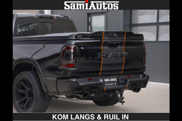 Dodge Ram BEAST | LIMITED 5.7 V8 HEMI | HUD | STRIPING | BREDE WIELEN | BLACK ON BLACK | LUCHTVERING | BOM VOL | DC | CREW CAB DUBBELE CABINE | 5 PERSOONS | GRIJSKENTEKEN |