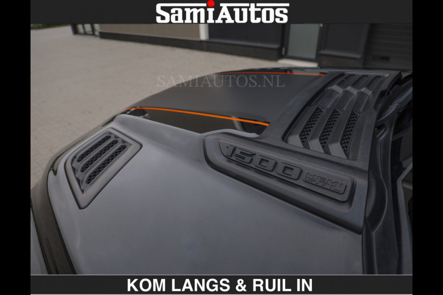 Dodge Ram BEAST | LIMITED 5.7 V8 HEMI | HUD | STRIPING | BREDE WIELEN | BLACK ON BLACK | LUCHTVERING | BOM VOL | DC | CREW CAB DUBBELE CABINE | 5 PERSOONS | GRIJSKENTEKEN |
