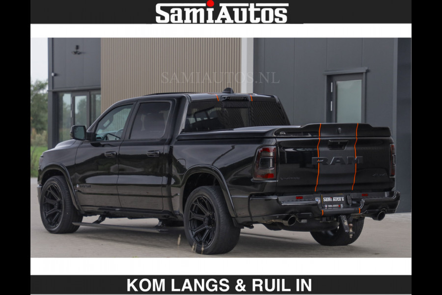 Dodge Ram BEAST | LIMITED 5.7 V8 HEMI | HUD | STRIPING | BREDE WIELEN | BLACK ON BLACK | LUCHTVERING | BOM VOL | DC | CREW CAB DUBBELE CABINE | 5 PERSOONS | GRIJSKENTEKEN |