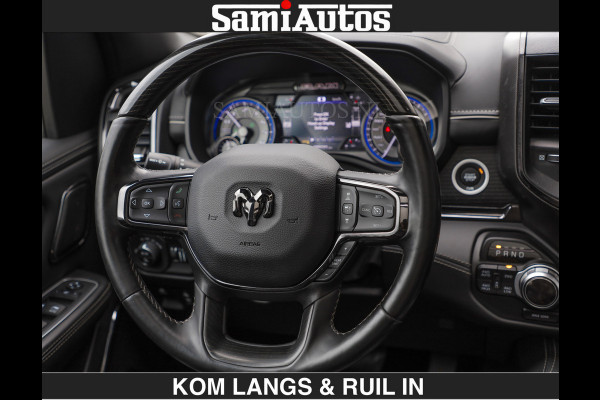 Dodge Ram BEAST | LIMITED 5.7 V8 HEMI | HUD | STRIPING | BREDE WIELEN | BLACK ON BLACK | LUCHTVERING | BOM VOL | DC | CREW CAB DUBBELE CABINE | 5 PERSOONS | GRIJSKENTEKEN |